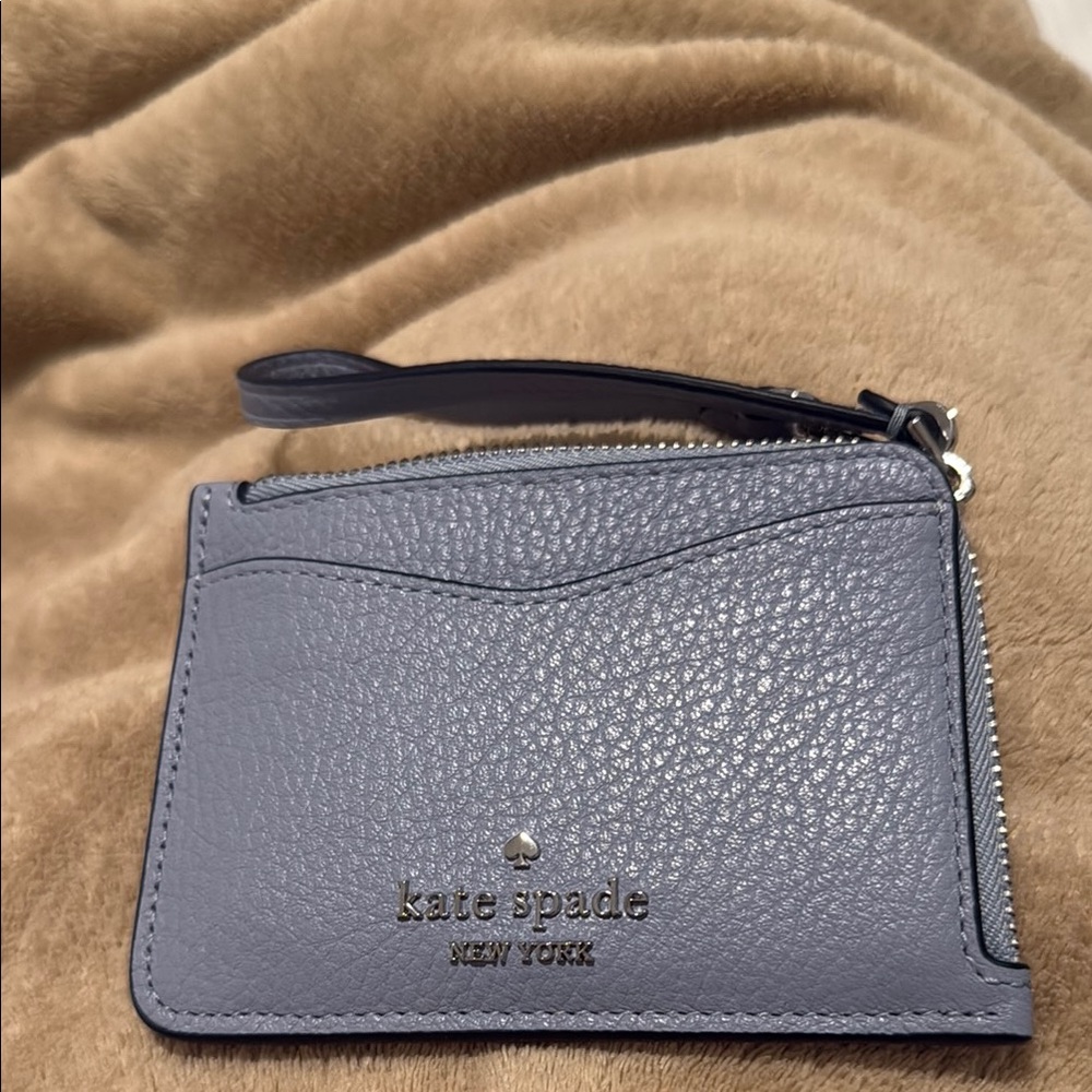 Kate Spade Gray Leather Wristlet